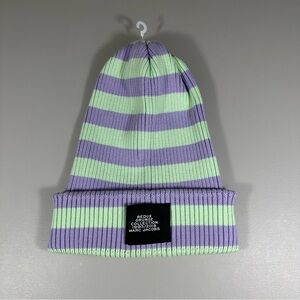 Marc Jacobs Redux Grunge Collection Green Purple Knit Beanie
